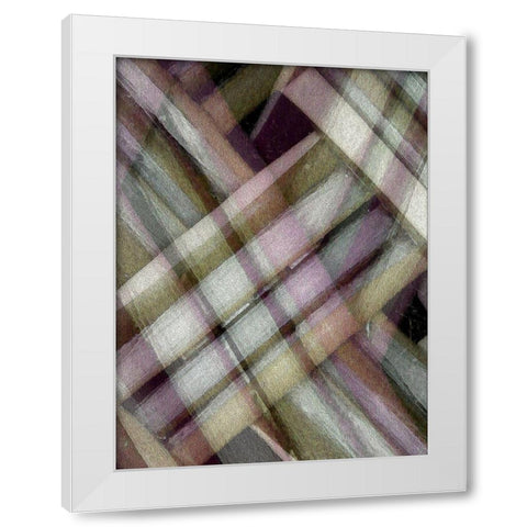 Weave Purple I White Modern Wood Framed Art Print by Franklin