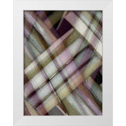 Weave Purple I White Modern Wood Framed Art Print by Franklin