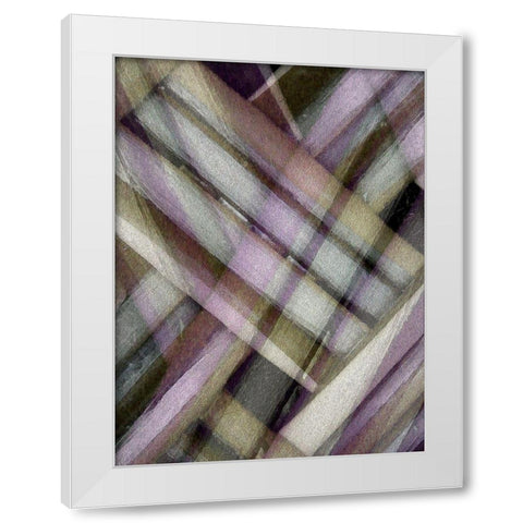 Weave Purple II White Modern Wood Framed Art Print by Franklin