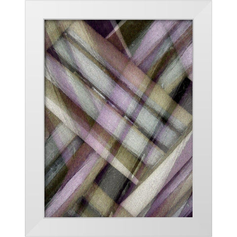 Weave Purple II White Modern Wood Framed Art Print by Franklin