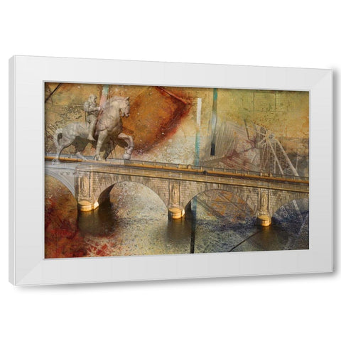 Arlington Memorial Bridge White Modern Wood Framed Art Print by Simons