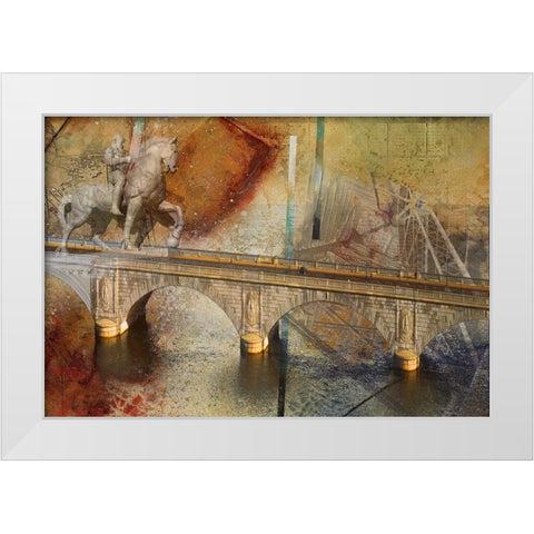 Arlington Memorial Bridge White Modern Wood Framed Art Print by Simons