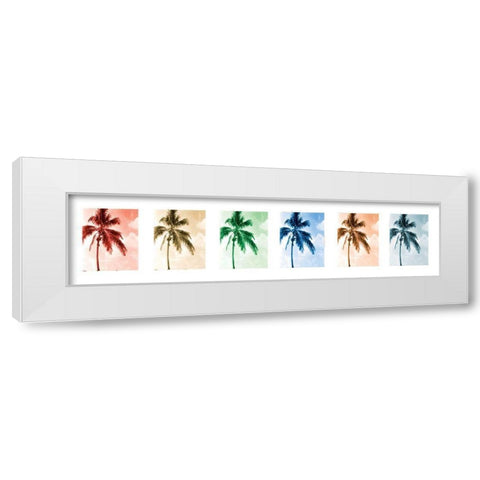 Aurora Borialis Palm II White Modern Wood Framed Art Print by Simons