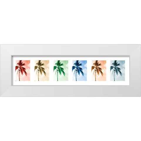 Aurora Borialis Palm II White Modern Wood Framed Art Print by Simons