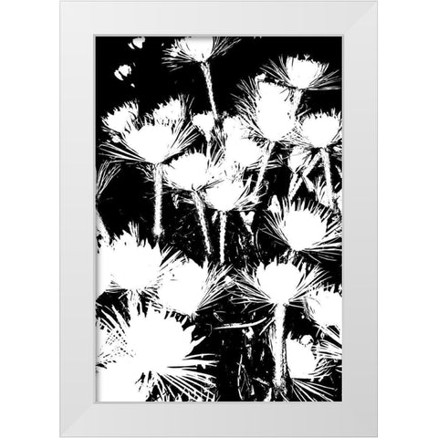 Bloomin Black I White Modern Wood Framed Art Print by Simons