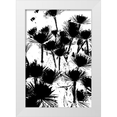 Bloomin Black II White Modern Wood Framed Art Print by Simons