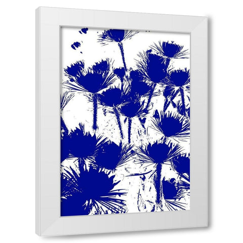 Bloomin Blue II White Modern Wood Framed Art Print by Simons