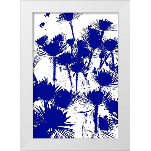 Bloomin Blue II White Modern Wood Framed Art Print by Simons