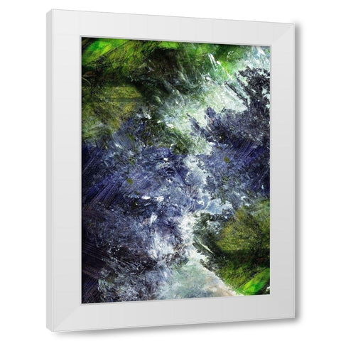 Crevasse White Modern Wood Framed Art Print by Simons