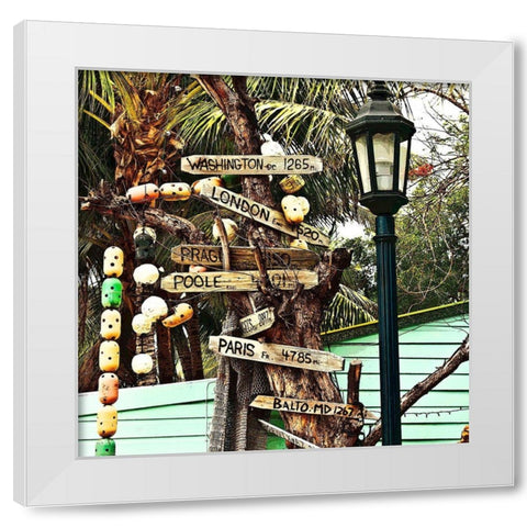 Decisions White Modern Wood Framed Art Print by Simons