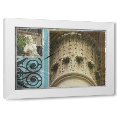 Garden Elements White Modern Wood Framed Art Print by Simons