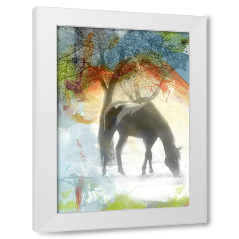 Grazin White Modern Wood Framed Art Print by Simons