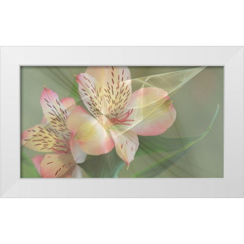Illusion in Yellow White Modern Wood Framed Art Print by Simons