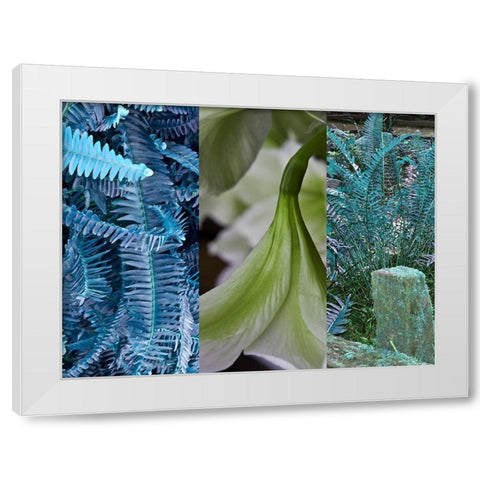 Nature in Azure I White Modern Wood Framed Art Print by Simons