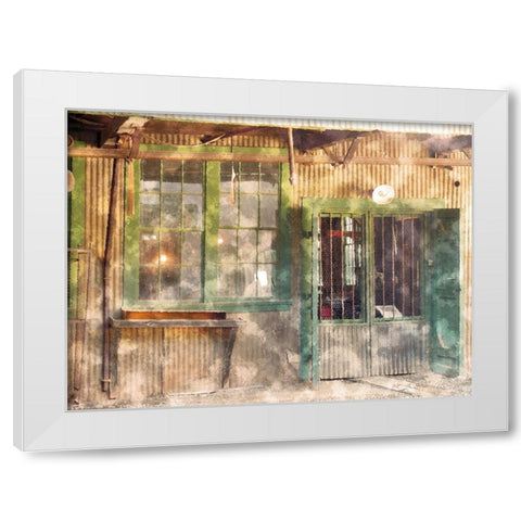 Old Time White Modern Wood Framed Art Print by Simons