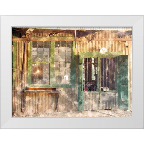 Old Time White Modern Wood Framed Art Print by Simons