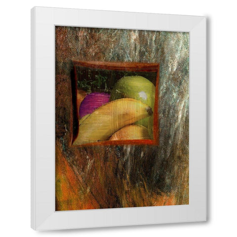 Painted Fruit II White Modern Wood Framed Art Print by Simons