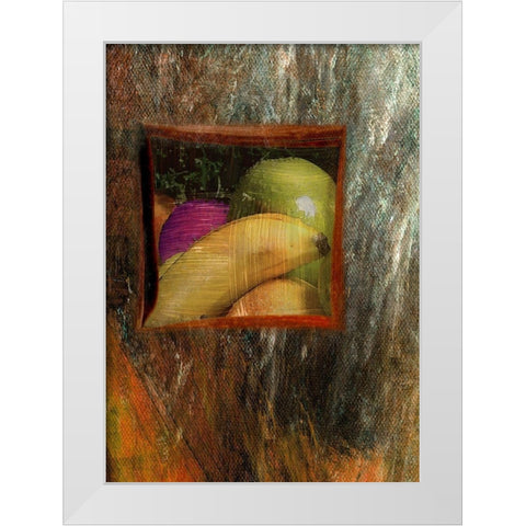 Painted Fruit II White Modern Wood Framed Art Print by Simons