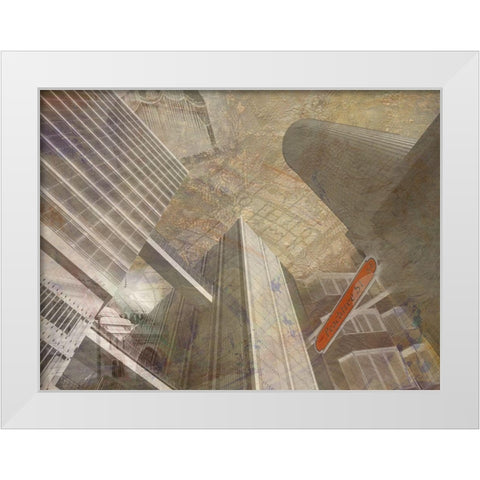 Peachtree White Modern Wood Framed Art Print by Simons