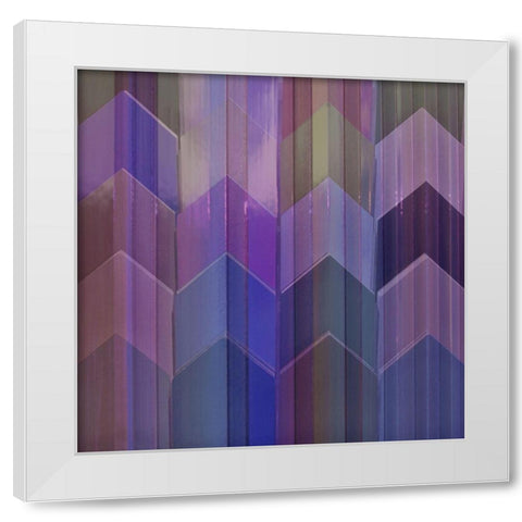 Pickets Mulberry White Modern Wood Framed Art Print by Simons