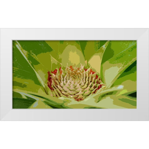 Pineapple Someday White Modern Wood Framed Art Print by Simons