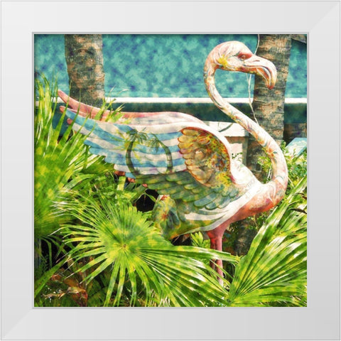 Pinky White Modern Wood Framed Art Print by Simons