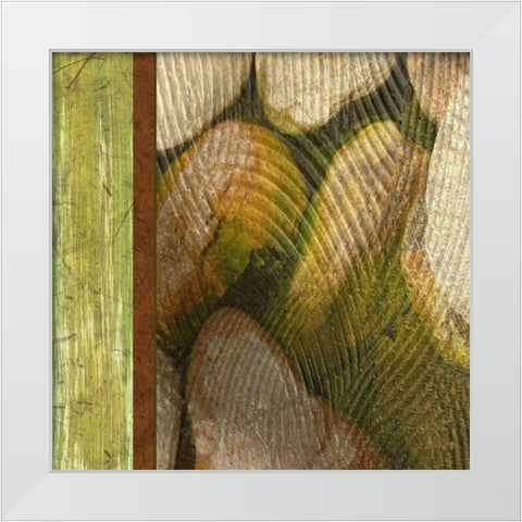 River Zen White Modern Wood Framed Art Print by Simons