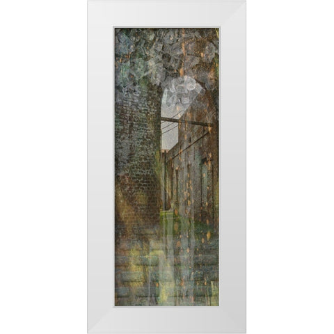 Roundhouse Courtyard White Modern Wood Framed Art Print by Simons