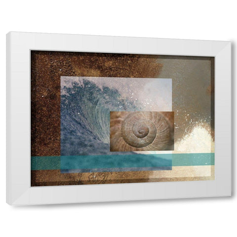 Sea Mist White Modern Wood Framed Art Print by Simons