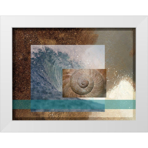 Sea Mist White Modern Wood Framed Art Print by Simons