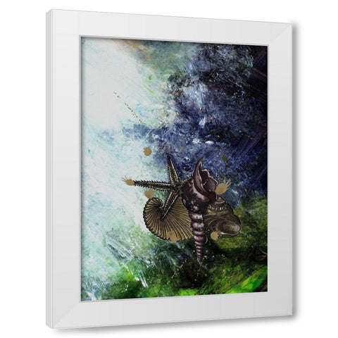 Sea Treasurers White Modern Wood Framed Art Print by Simons