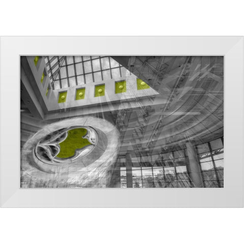 Skyviews White Modern Wood Framed Art Print by Simons