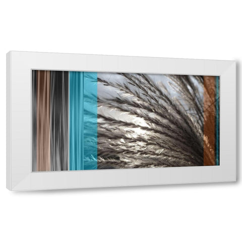 Sunlit Seagrass I Azure White Modern Wood Framed Art Print by Simons