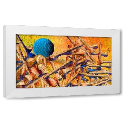Teed Up I White Modern Wood Framed Art Print by Simons