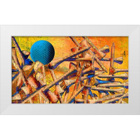 Teed Up I White Modern Wood Framed Art Print by Simons
