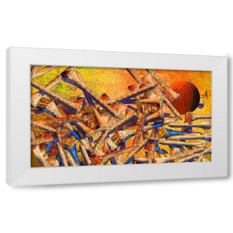 Teed Up II White Modern Wood Framed Art Print by Simons