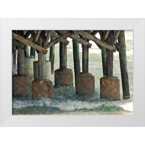 Under the Pier White Modern Wood Framed Art Print by Simons