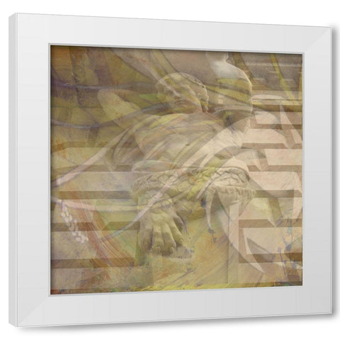 Upheld White Modern Wood Framed Art Print by Simons