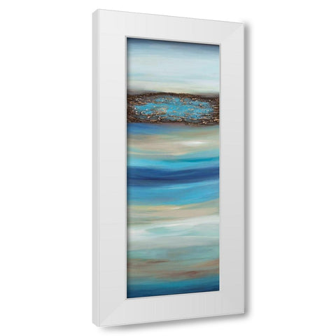 Oceanscape C White Modern Wood Framed Art Print by Hinz