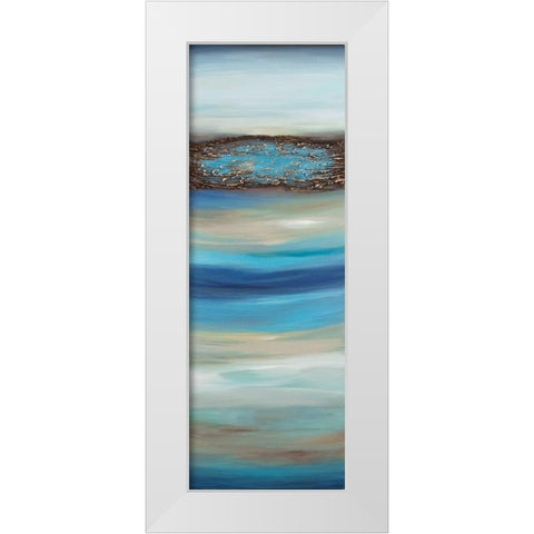 Oceanscape C White Modern Wood Framed Art Print by Hinz