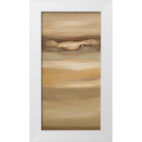Quietness C White Modern Wood Framed Art Print by Hinz