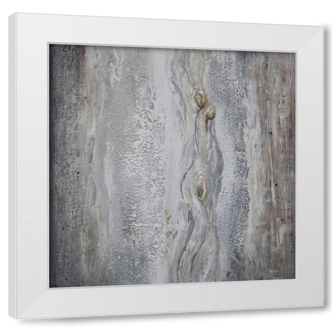 Abstract B White Modern Wood Framed Art Print by Hinz