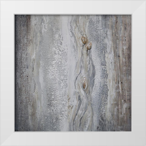 Abstract B White Modern Wood Framed Art Print by Hinz