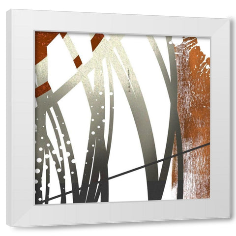 Cord Copper Loop III White Modern Wood Framed Art Print by Johnson