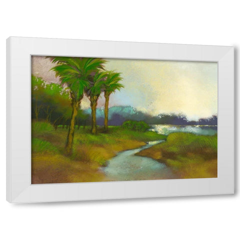 Down The River I White Modern Wood Framed Art Print by Larson