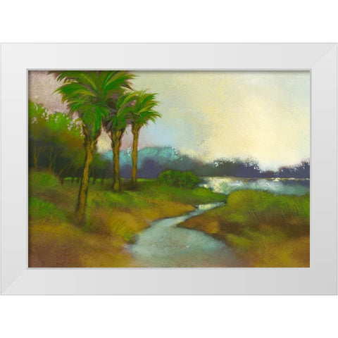 Down The River I White Modern Wood Framed Art Print by Larson