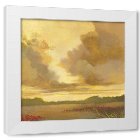 Dusk II White Modern Wood Framed Art Print by Larson