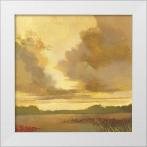 Dusk II White Modern Wood Framed Art Print by Larson