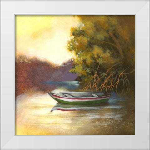 Lazy Day II White Modern Wood Framed Art Print by Larson