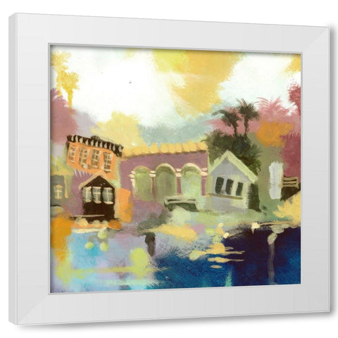 Little Toy Town I White Modern Wood Framed Art Print by Larson
